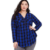 Checkered V-Neck Shirt